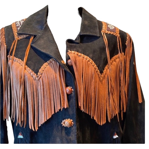 ECHO MOUNTAIN Vintage black suede woman’s jacket, size 8. VGUC - Picture 2 of 13